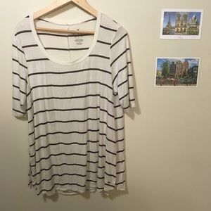 Red and cream colors soft and sexy shirt from AEO